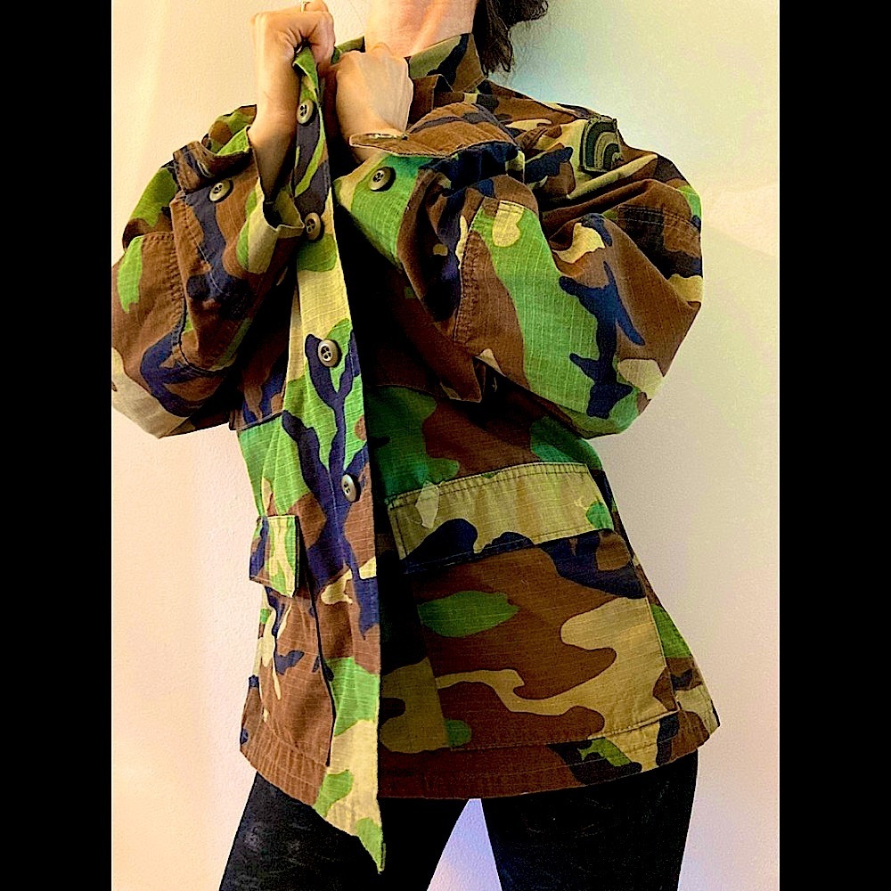 Standard issue unisex military jacket prototype camo